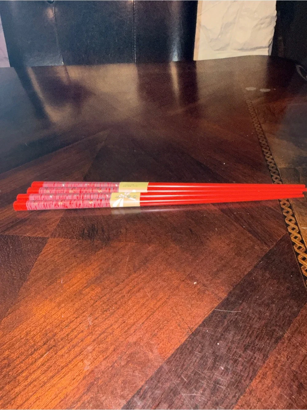 Red Decorative Chopsticks - Set of 2